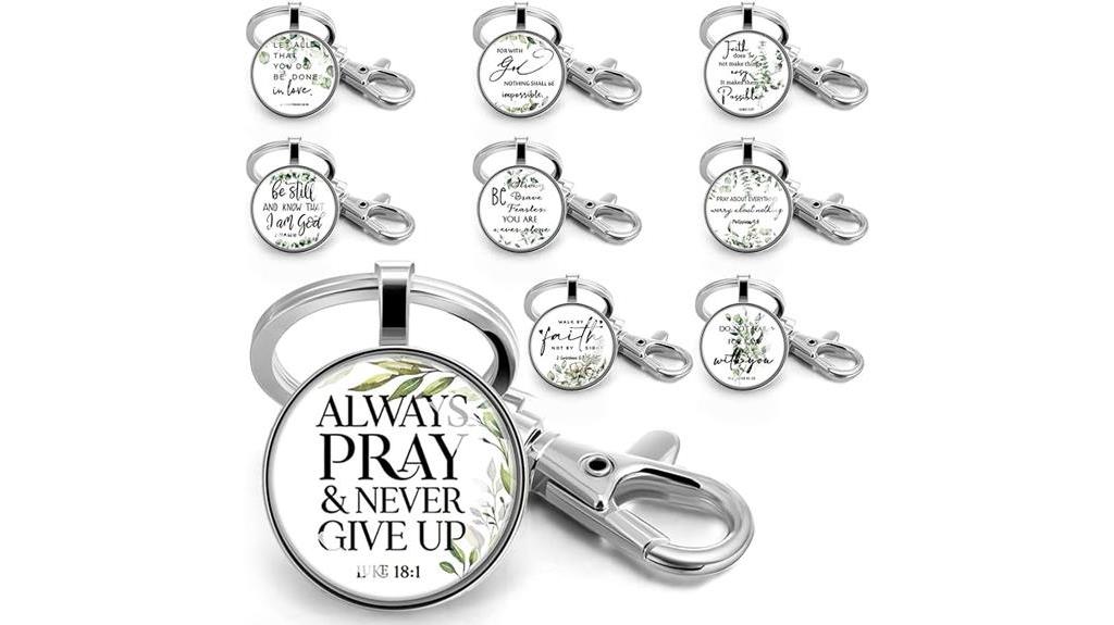 christian keychains with verses