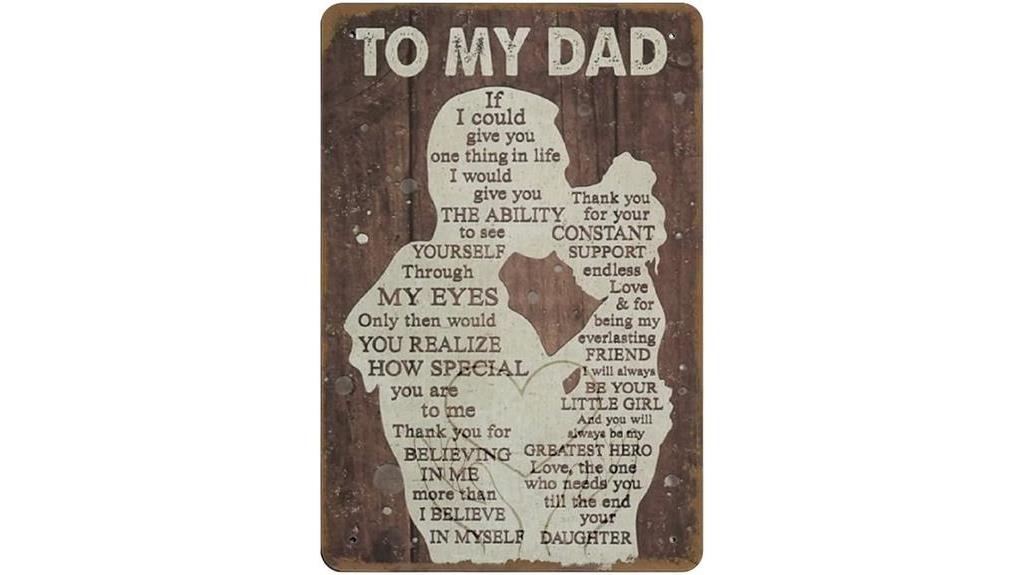 father s day metal sign