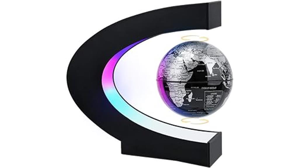 futuristic magnetic levitating globe
