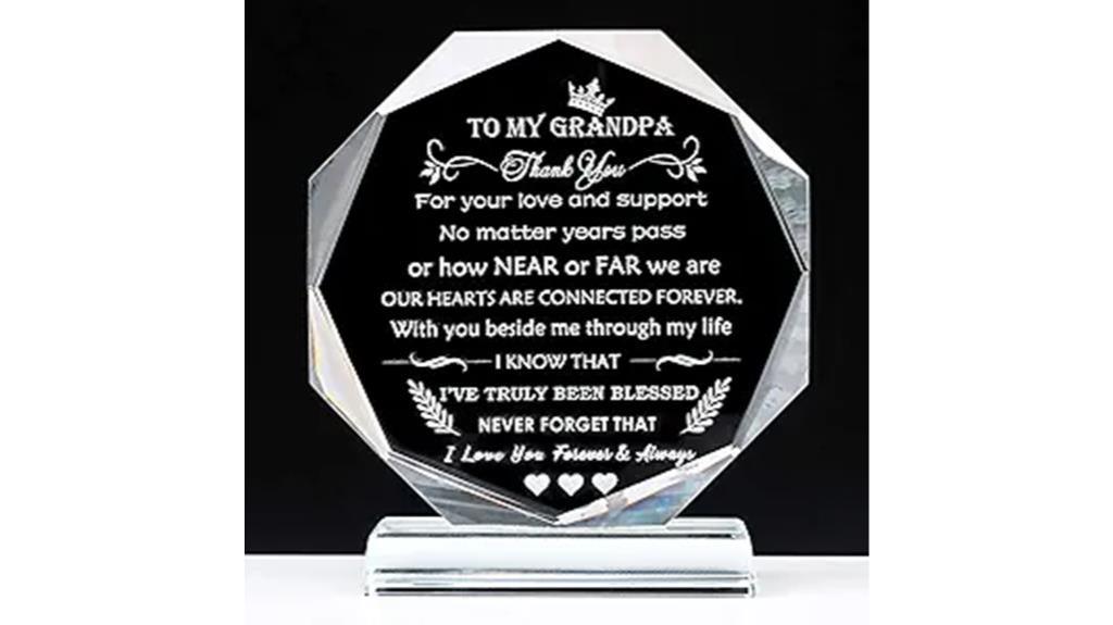 meaningful laser crystal gift