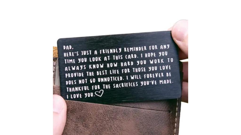 meaningful wallet card gift