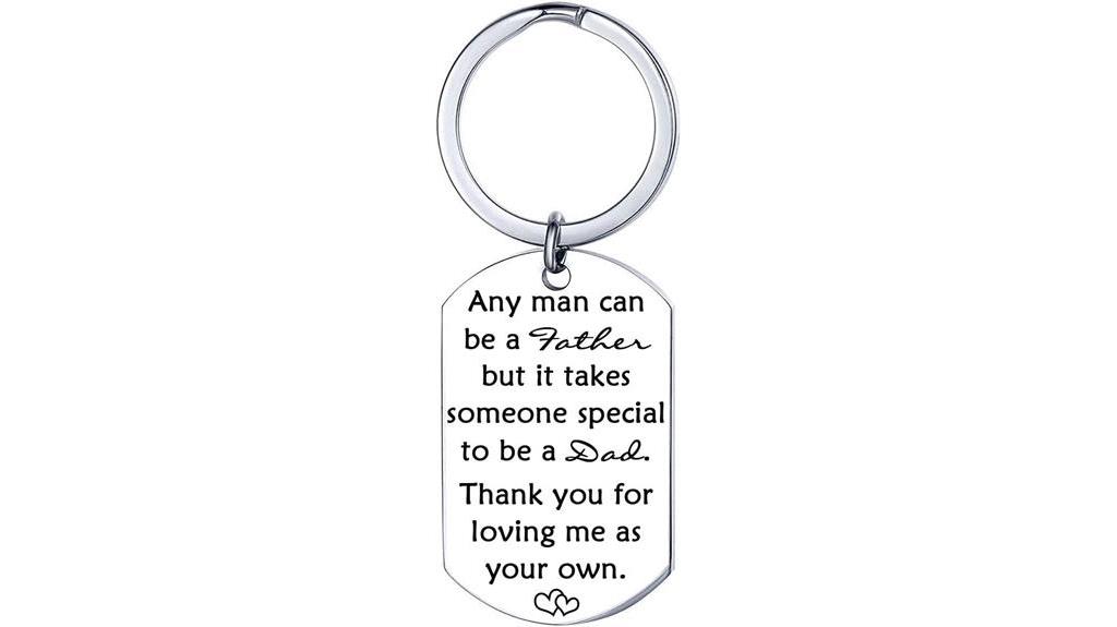 stepfather in law keychain gift idea
