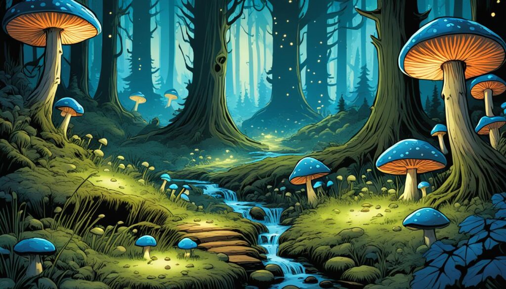 best locations for bioluminescent fungi