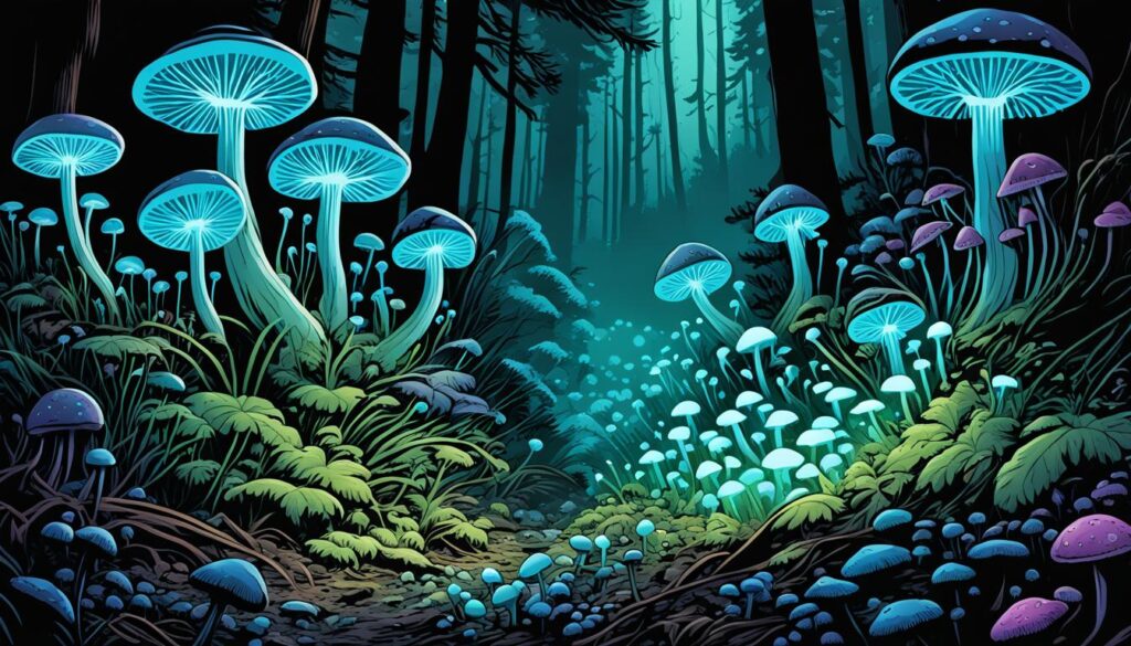 common bioluminescent fungi