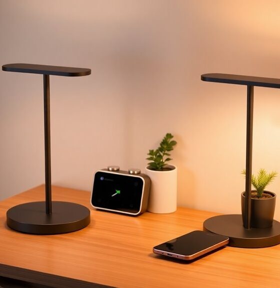 sleek wireless charging lamps