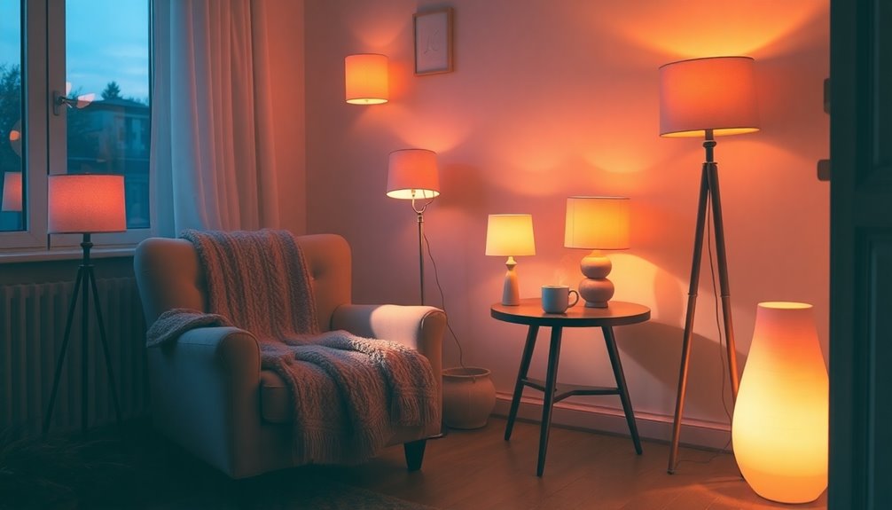 warm soothing sunset lamps