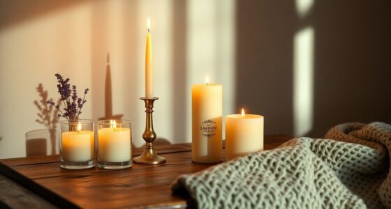 cozy candles for ambiance