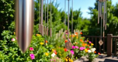 serene outdoor wind chimes