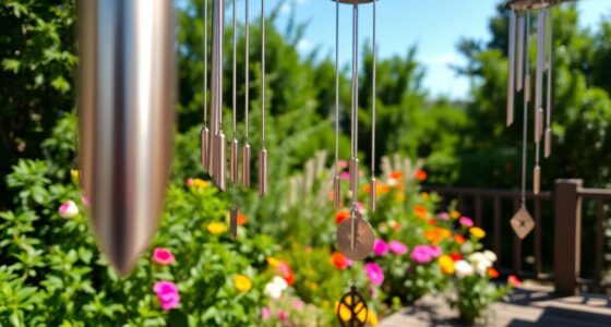 serene outdoor wind chimes