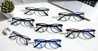 stylish blue light glasses