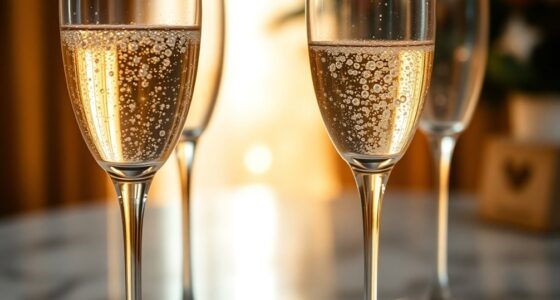 stylish champagne flutes selection