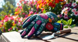 stylish protective gardening gloves
