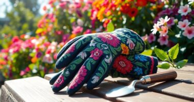 stylish protective gardening gloves