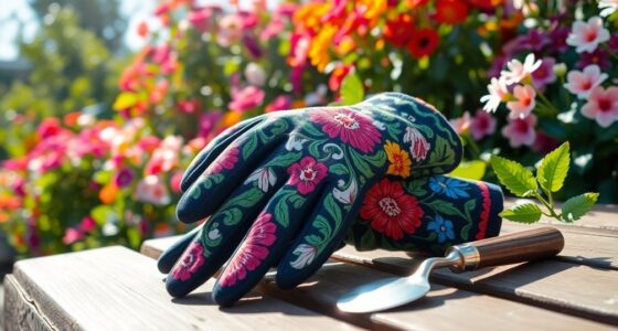 stylish protective gardening gloves