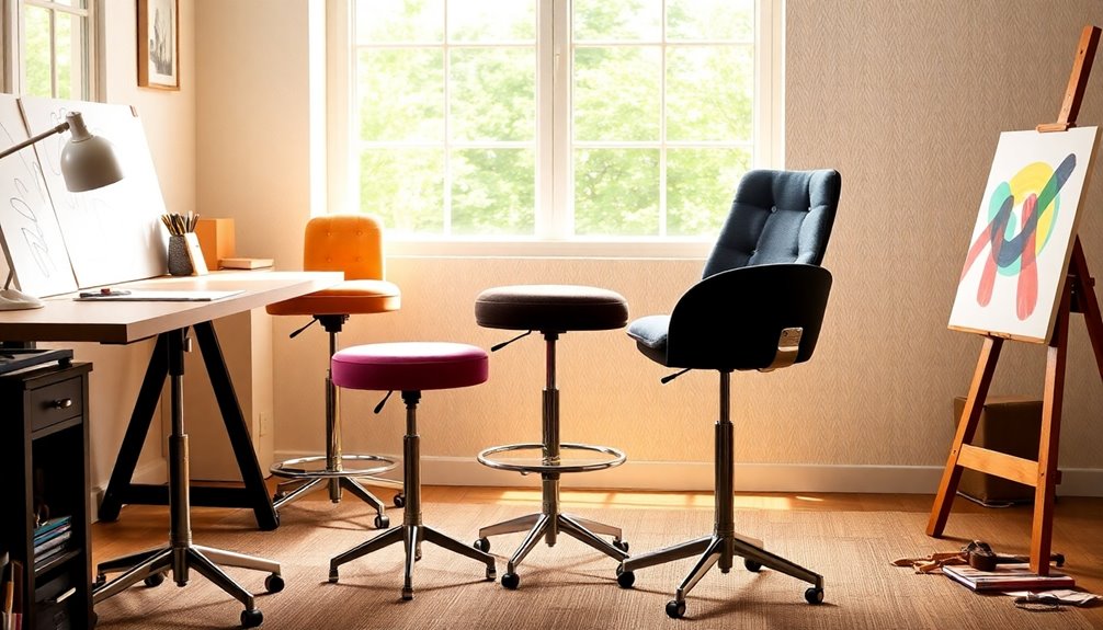 choosing a drawing stool