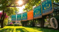 eid mubarak celebration banners