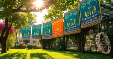 eid mubarak celebration banners