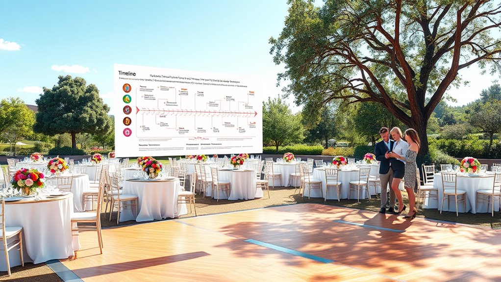 creating detailed event schedule