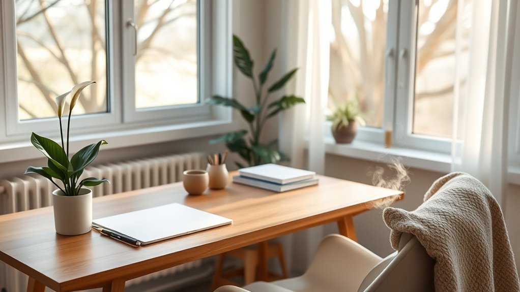 productive home workspace setup