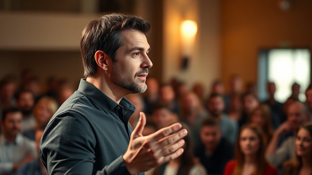build trust through eye contact