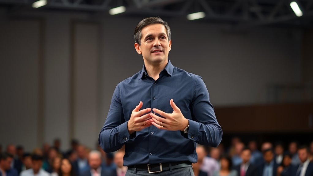 confident purposeful body language