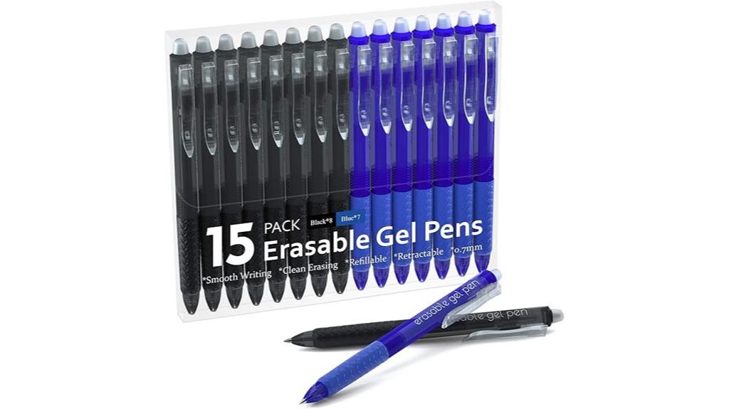 15 pack erasable gel pens