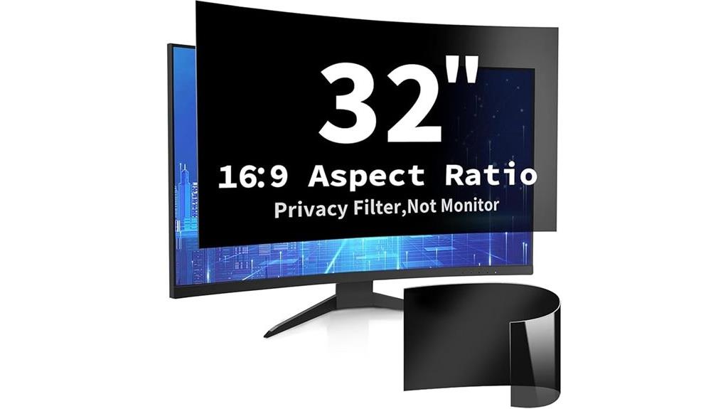 32 inch curved privacy screen
