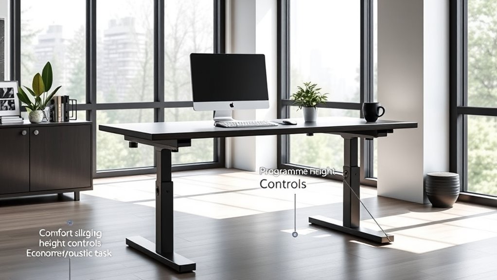 adjustable desk features
