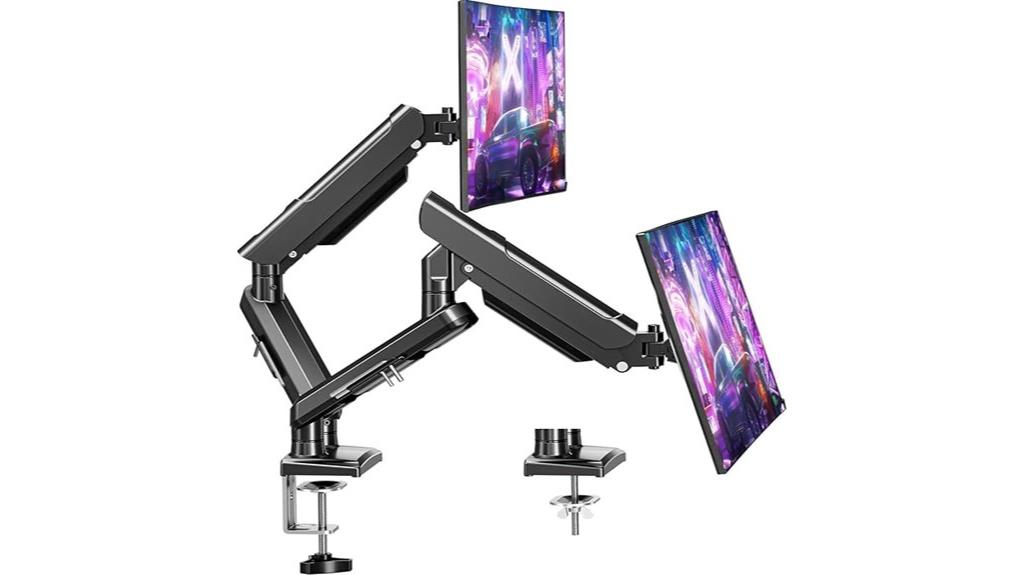 adjustable dual monitor mount