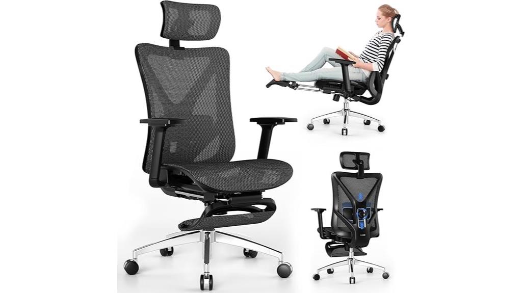 adjustable lumbar office chair