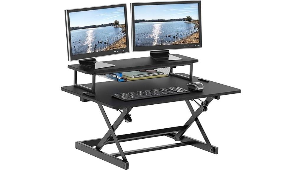 adjustable standing desk riser