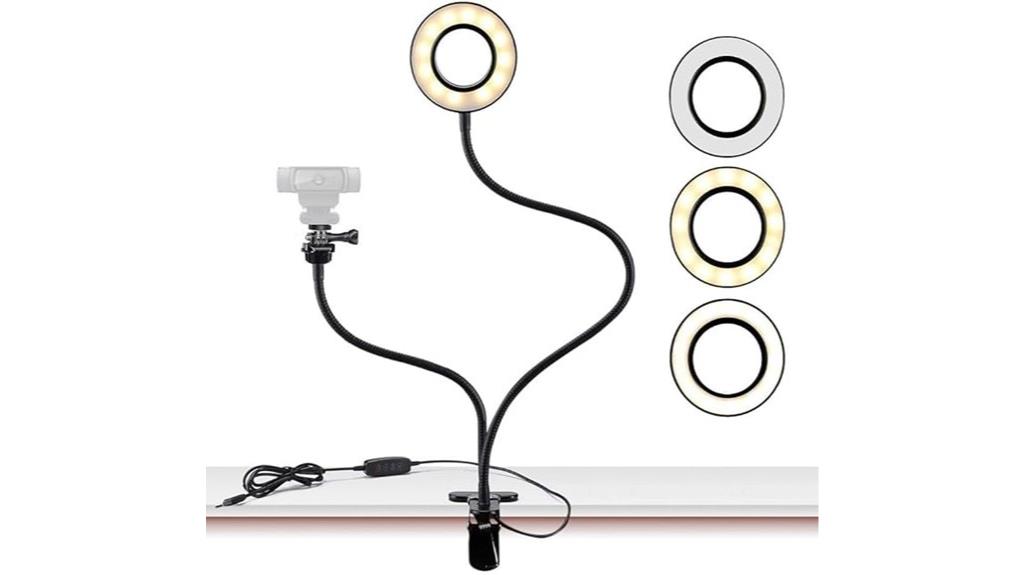 adjustable webcam lighting stand