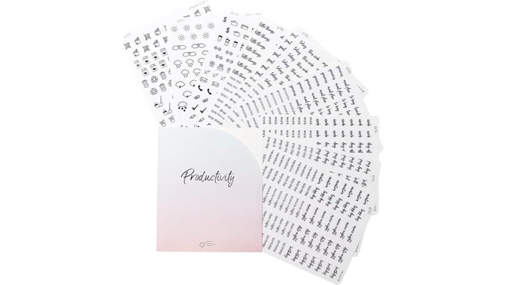 black foil planner stickers