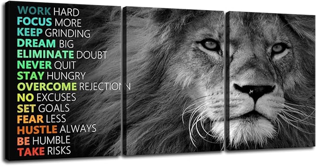 bold lion wall art