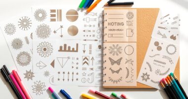bullet journal stencil packs