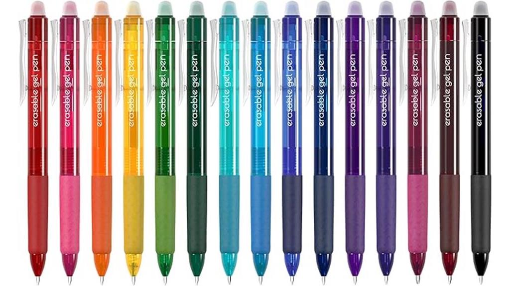 colorful fine tip pens