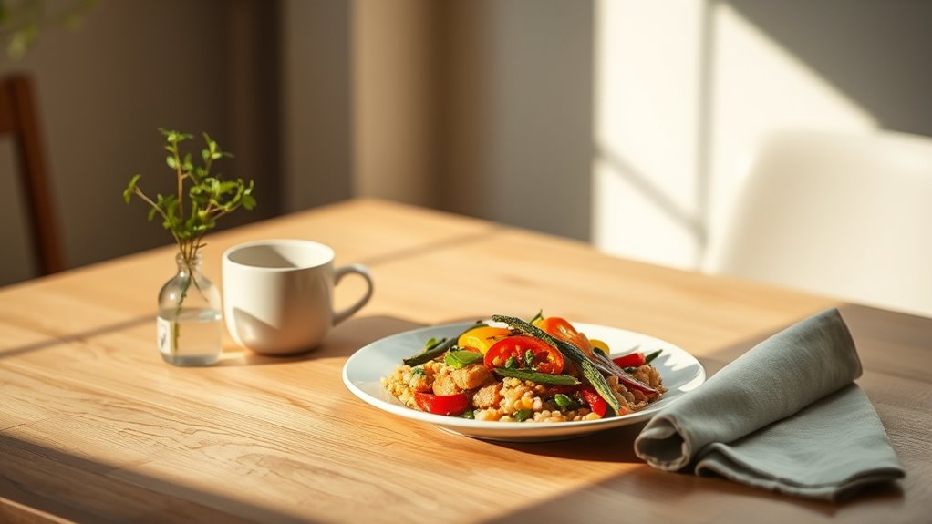 create a peaceful dining space