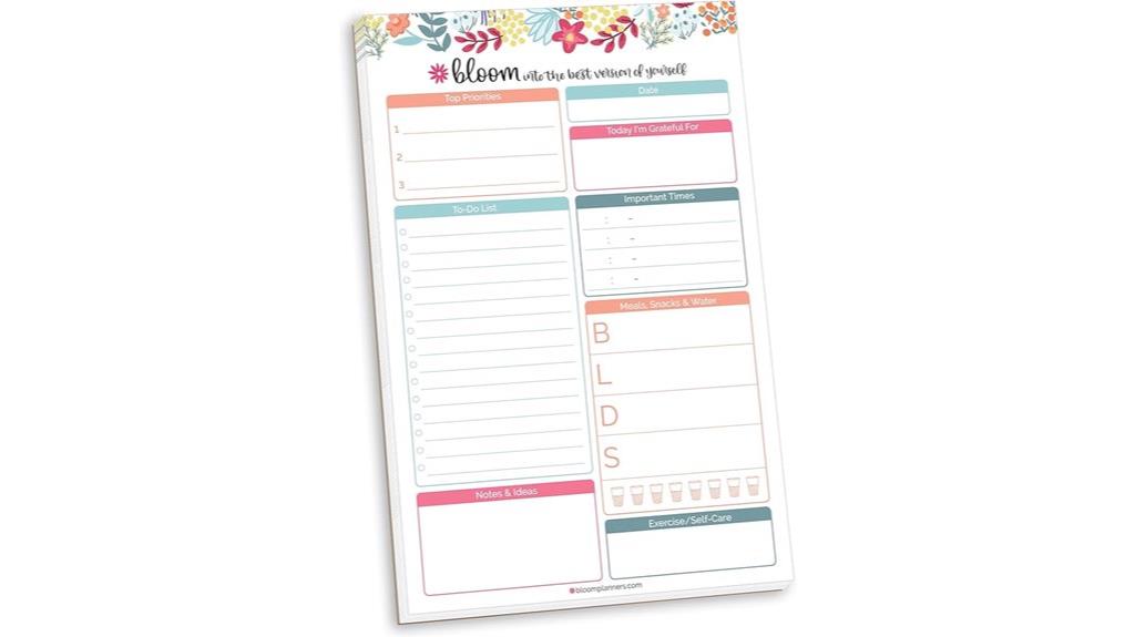 daily planner tear off pad