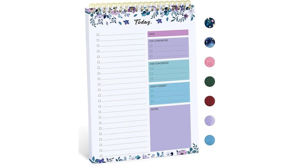 daily task planning pad