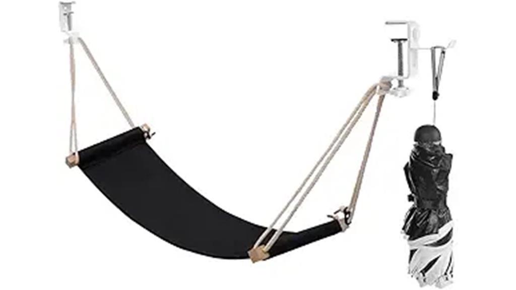 desk hammock with headphone holder