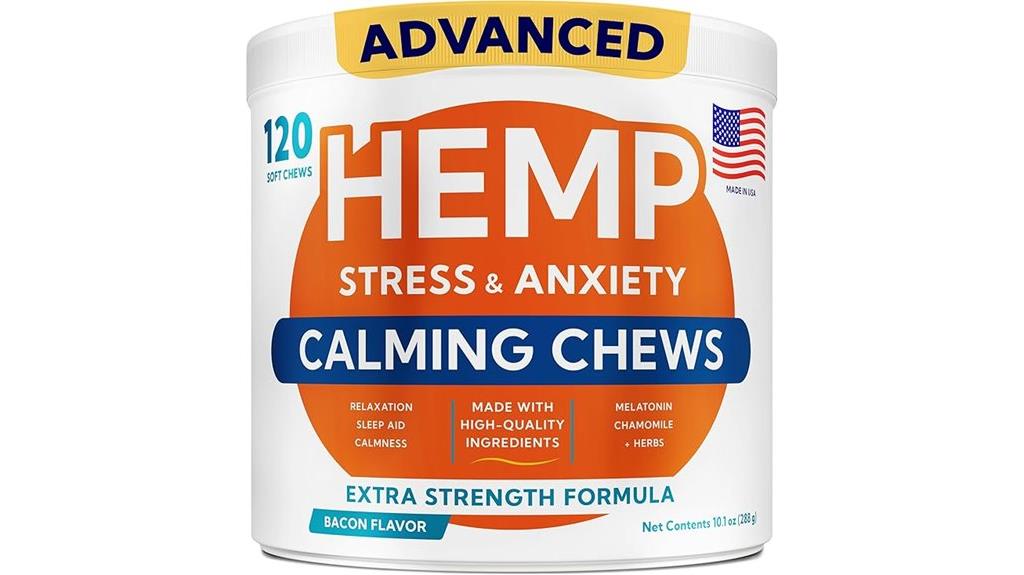 dog calming chews 120 count