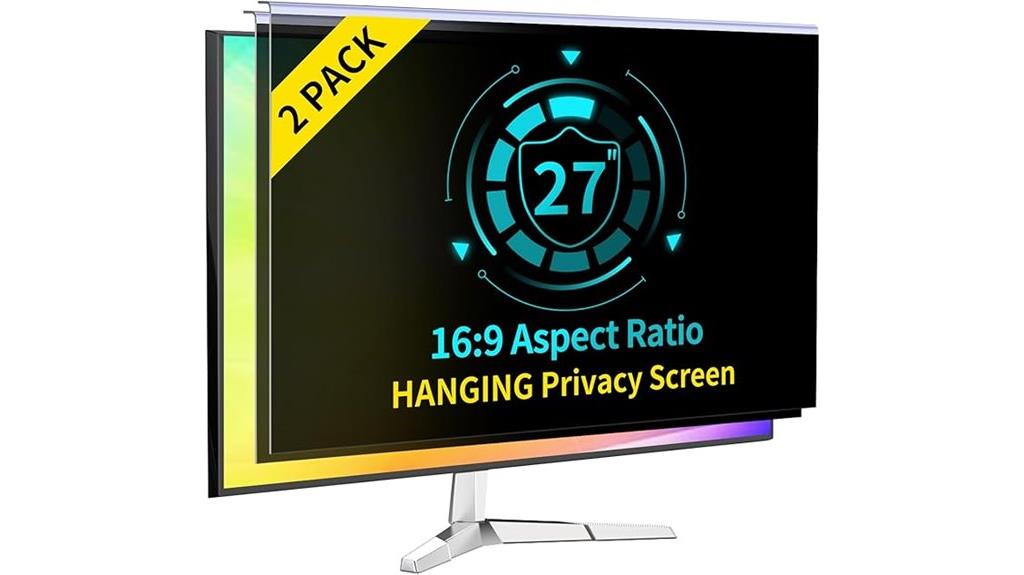 dual 27 inch privacy screens