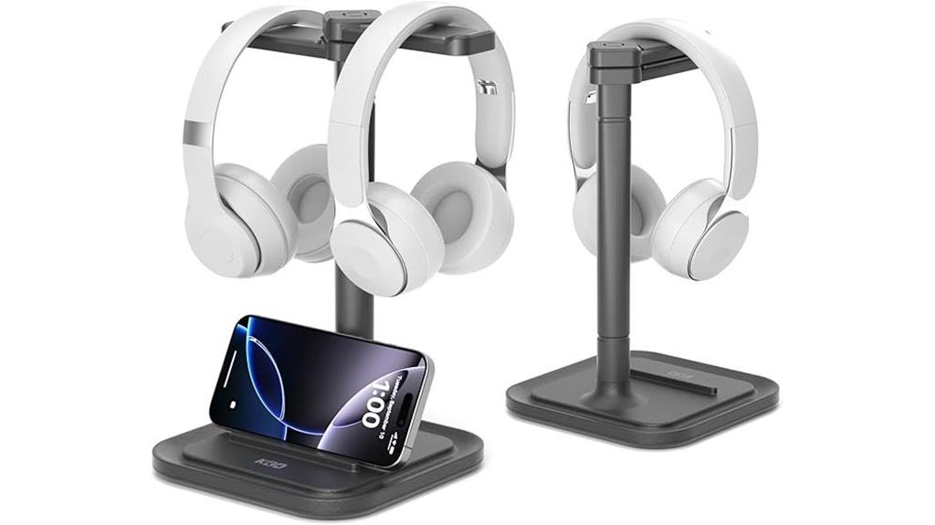 dual headphone phone stand