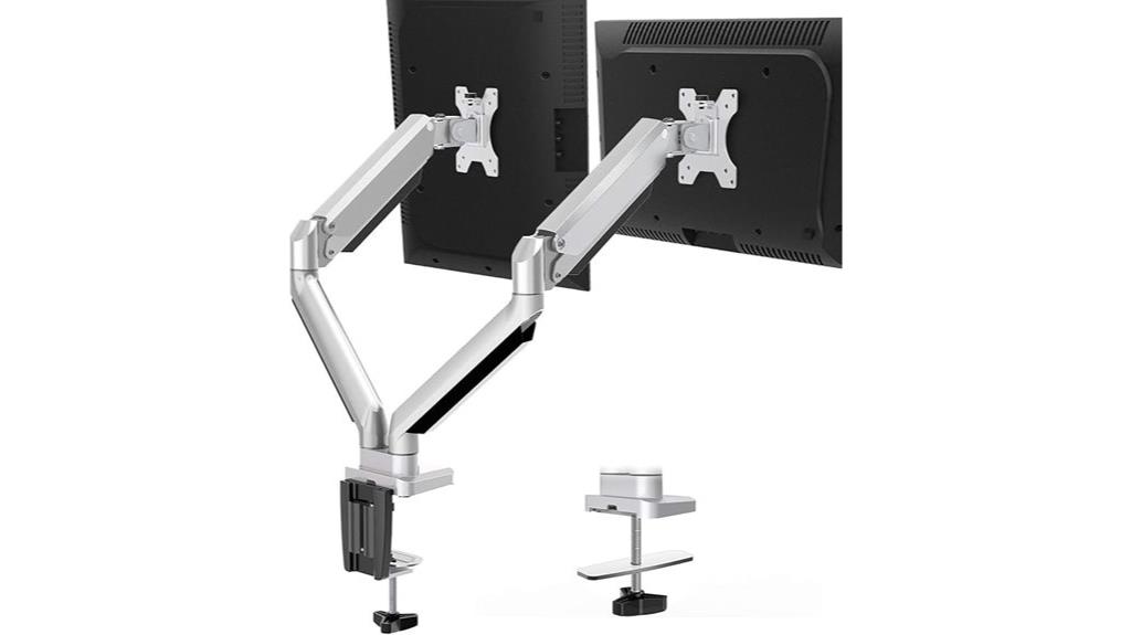 dual monitor desk mount