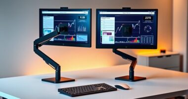 dual monitor gas arms