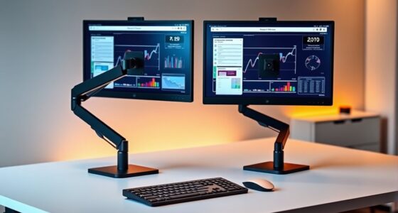 dual monitor gas arms
