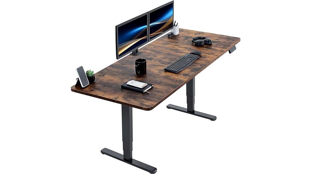 dual motor adjustable desk