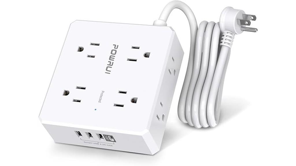 eight outlets four usbs