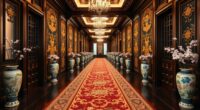 elegant palace hallway runners