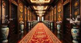 elegant palace hallway runners
